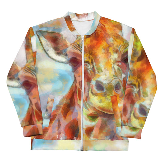 Unisex Bomber Jacket - Giraffe v3