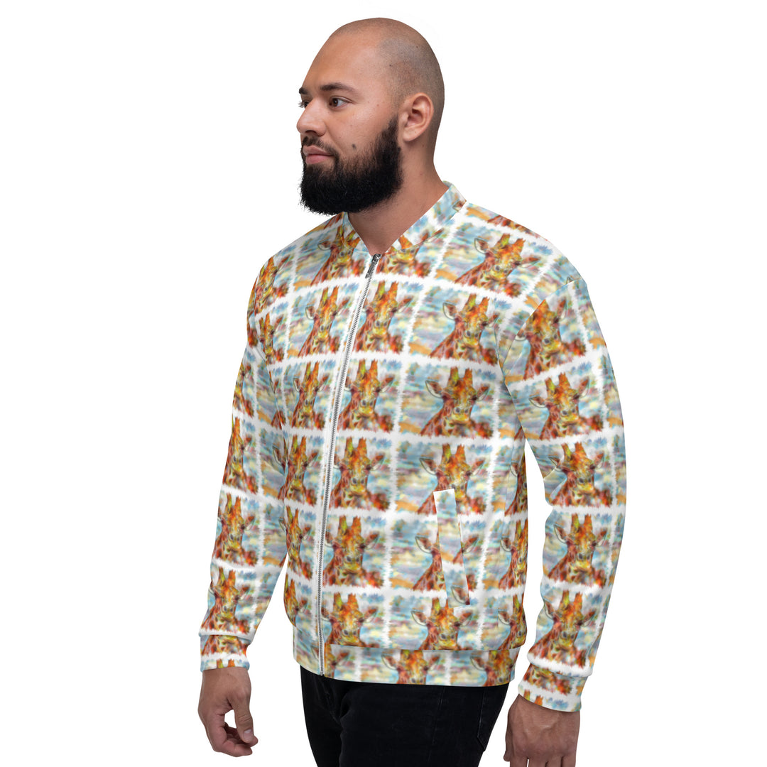 Unisex Bomber Jacket - Giraffe