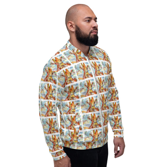 Unisex Bomber Jacket - Giraffe