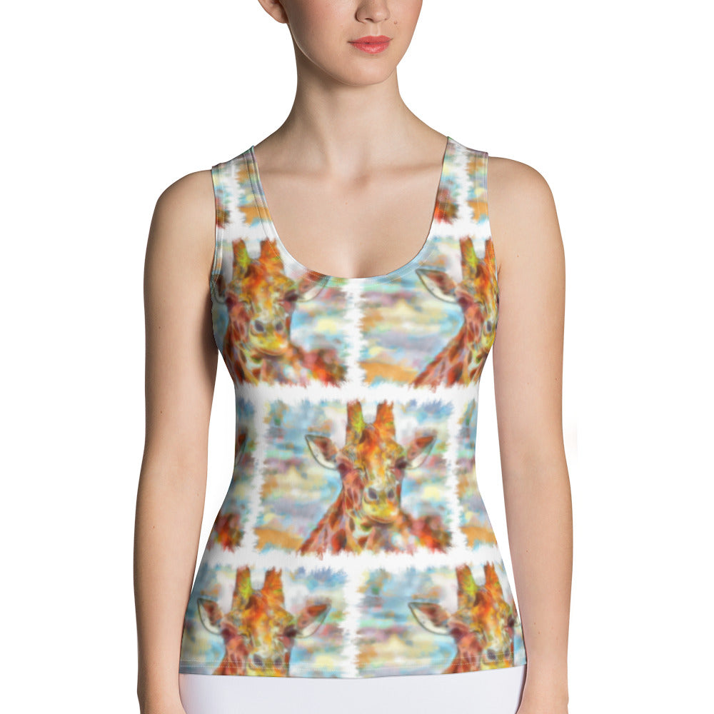 Sublimation Cut & Sew Tank Top - Giraffe