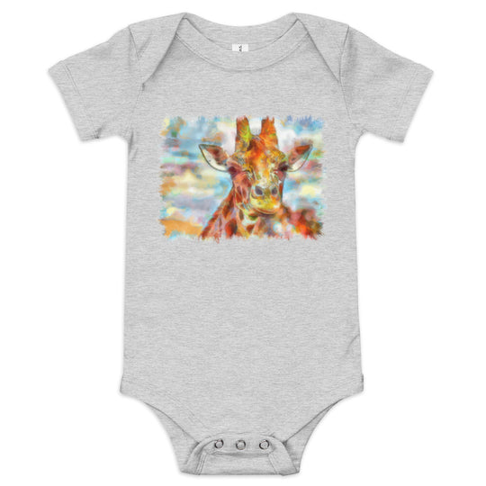 Baby short sleeve one piece - Giraffe