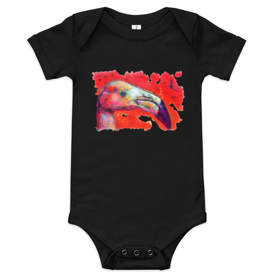 Baby short sleeve one piece - Flamingo
