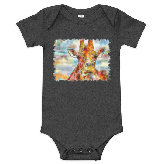 Baby short sleeve one piece - Giraffe