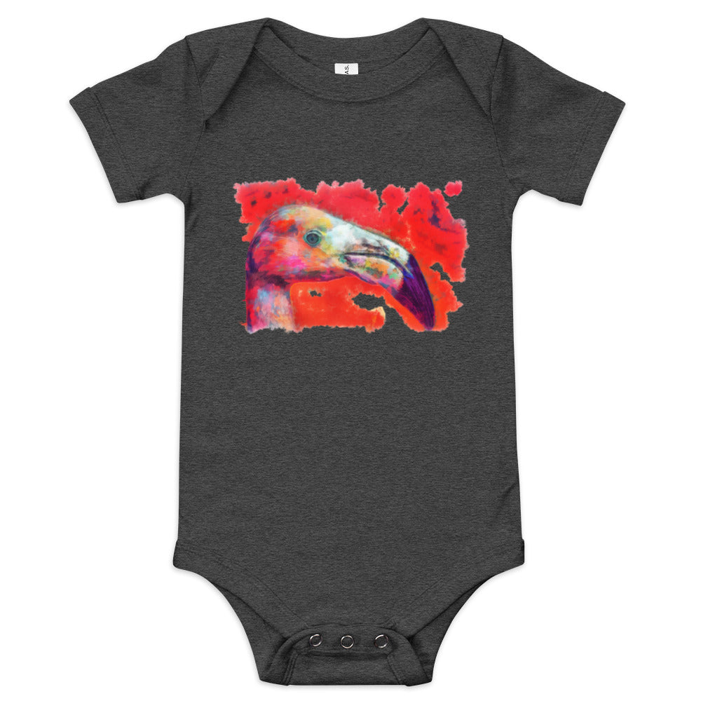 Baby short sleeve one piece - Flamingo