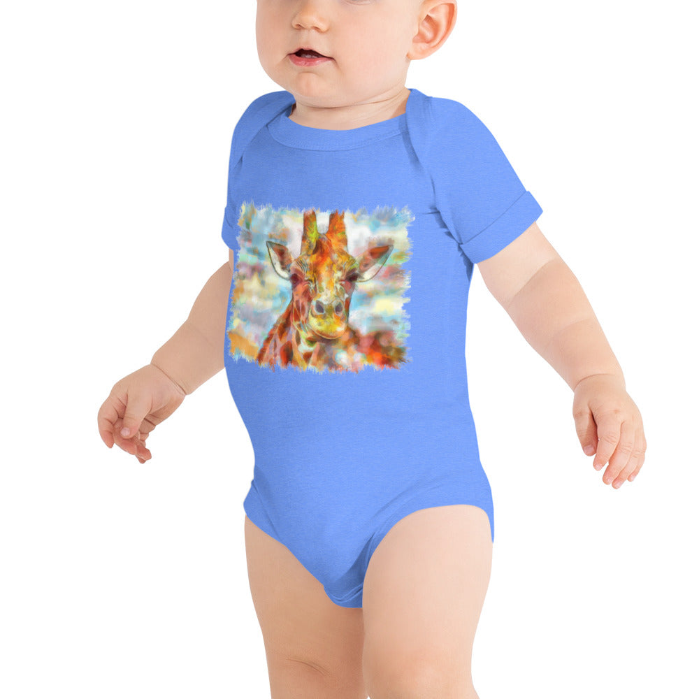 Baby short sleeve one piece - Giraffe