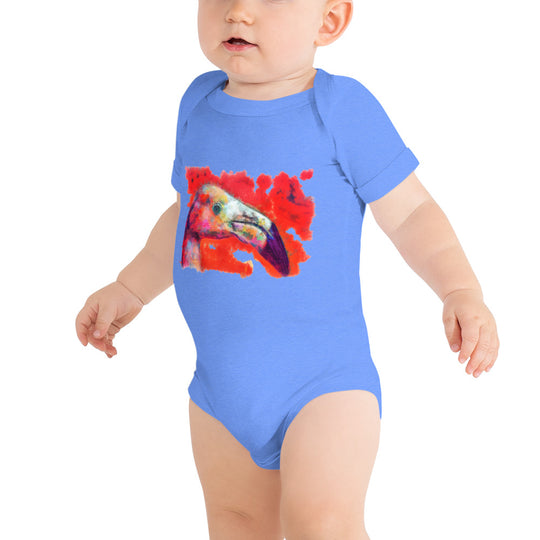Baby short sleeve one piece - Flamingo