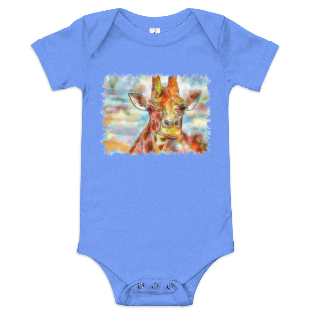 Baby short sleeve one piece - Giraffe