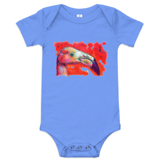 Baby short sleeve one piece - Flamingo