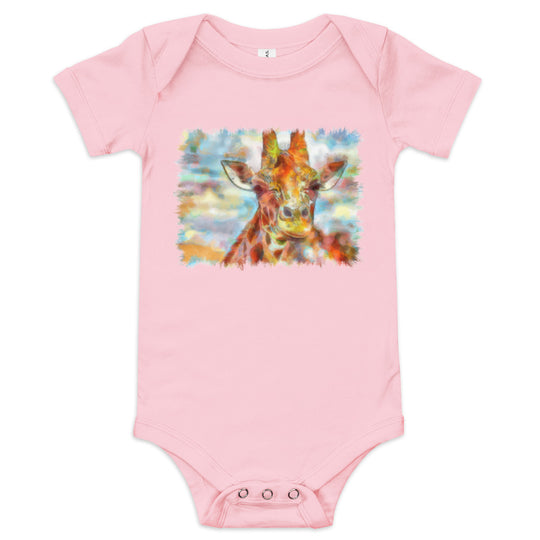 Baby short sleeve one piece - Giraffe