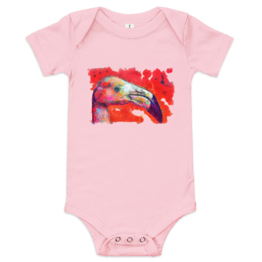 Baby short sleeve one piece - Flamingo