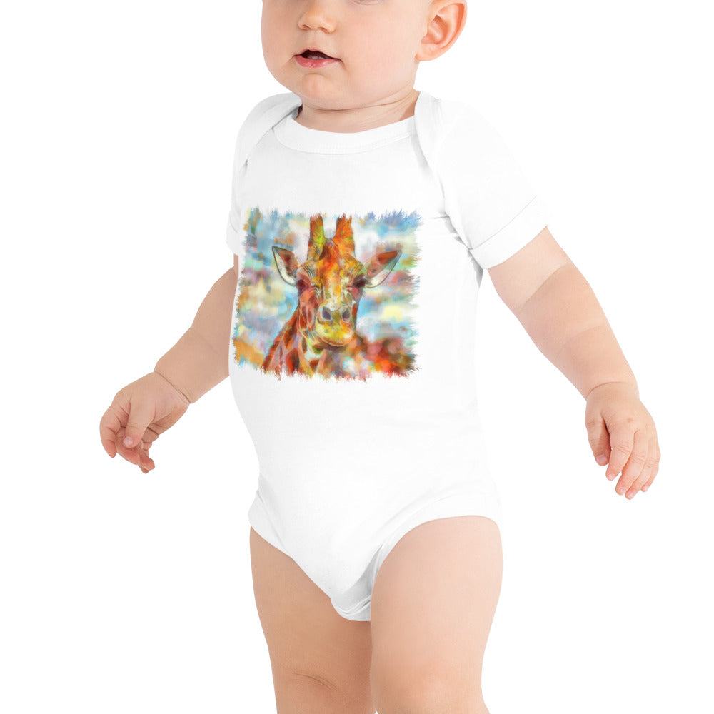 Baby short sleeve one piece - Giraffe