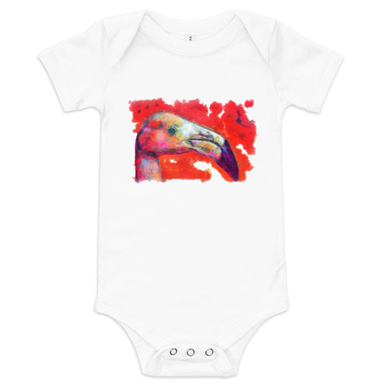 Baby short sleeve one piece - Flamingo