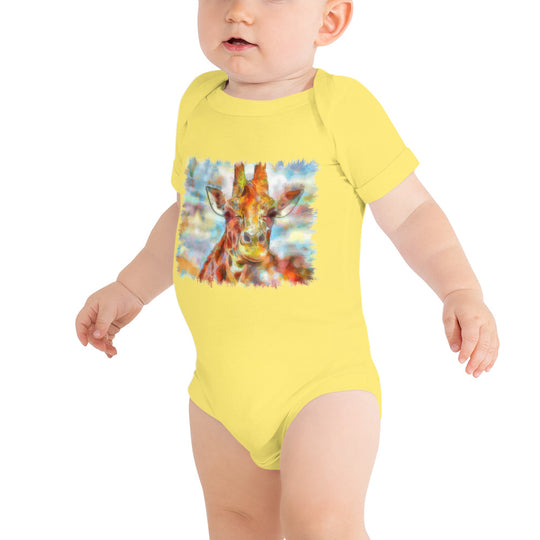 Baby short sleeve one piece - Giraffe