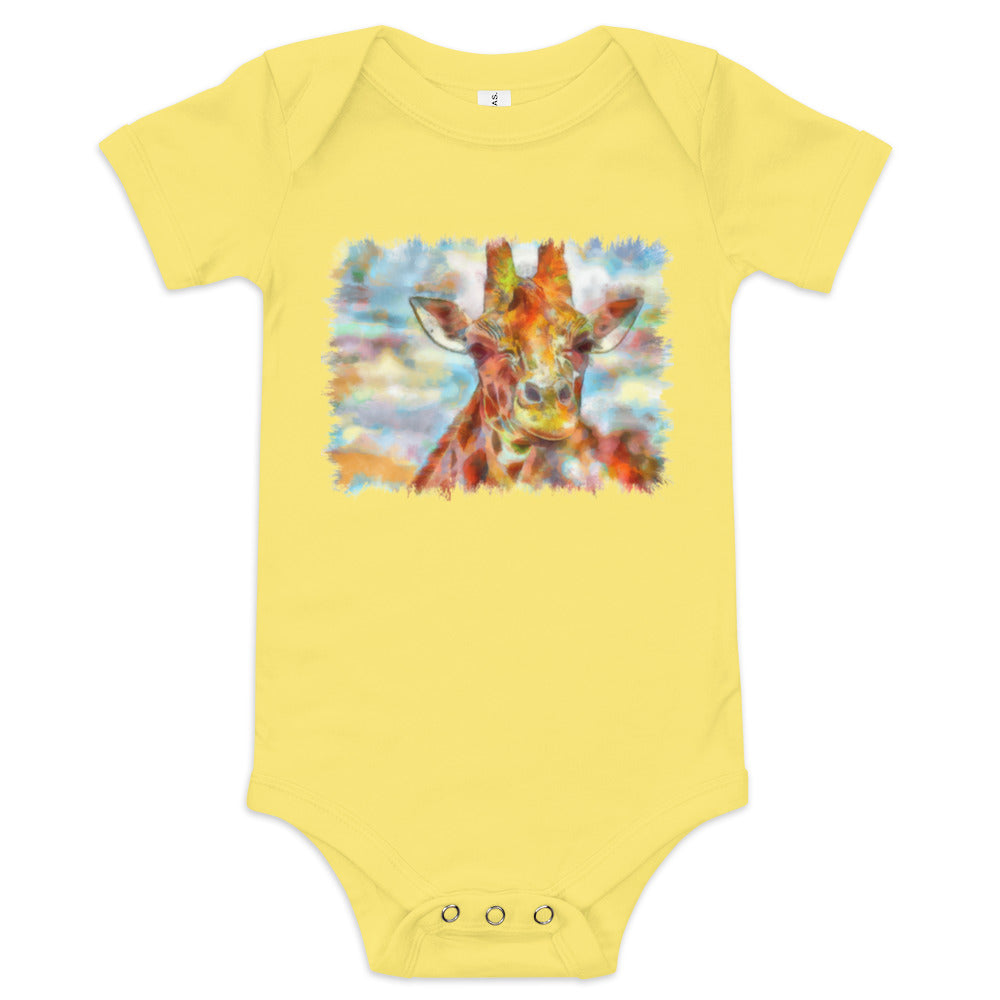Baby short sleeve one piece - Giraffe