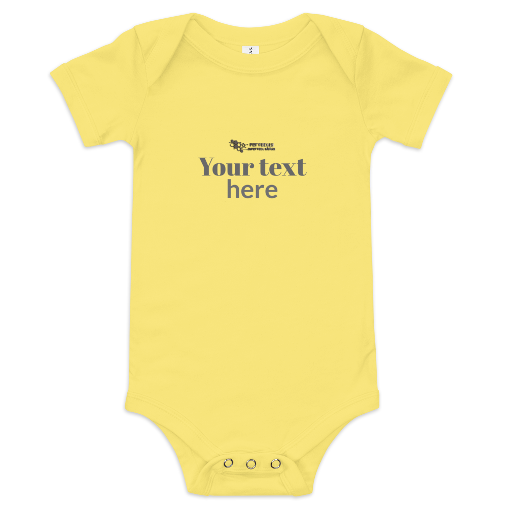 Baby short sleeve one piece - personalized
