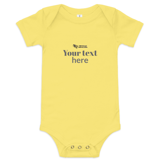 Baby short sleeve one piece - personalized