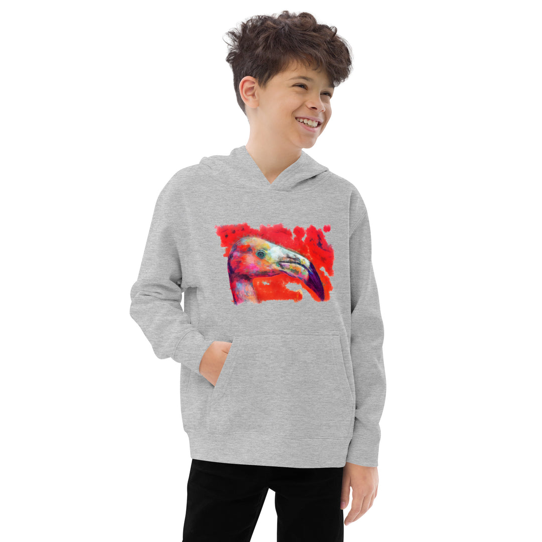 Kids fleece hoodie - Flamingo