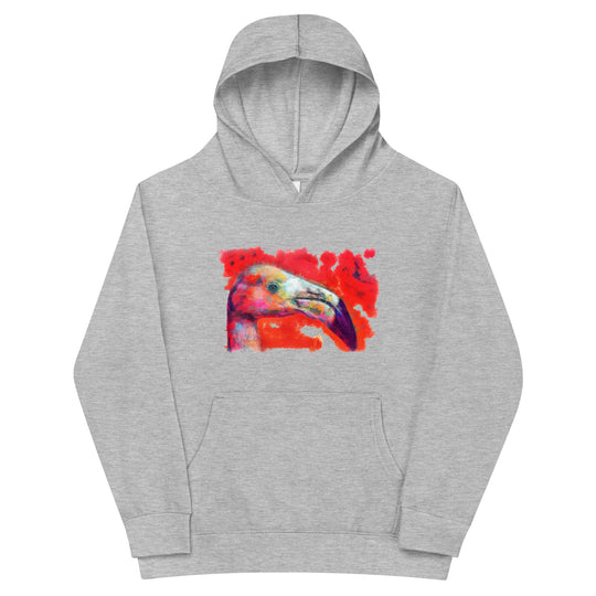 Kids fleece hoodie - Flamingo