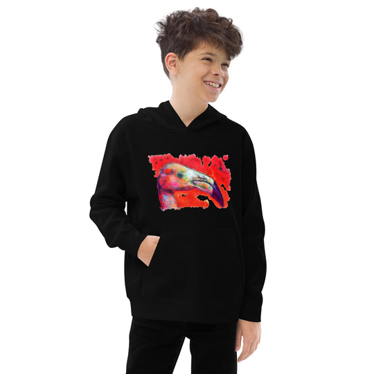 Kids fleece hoodie - Flamingo