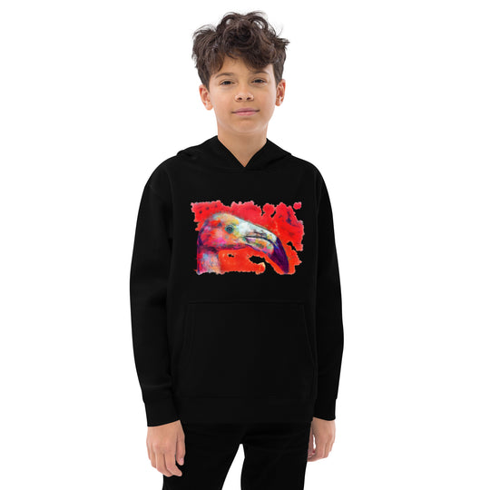 Kids fleece hoodie - Flamingo