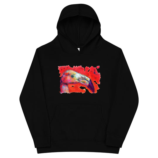 Kids fleece hoodie - Flamingo
