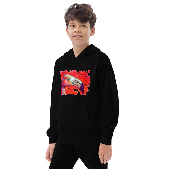 Kids fleece hoodie - Flamingo