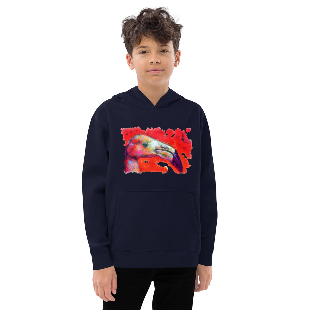 Kids fleece hoodie - Flamingo