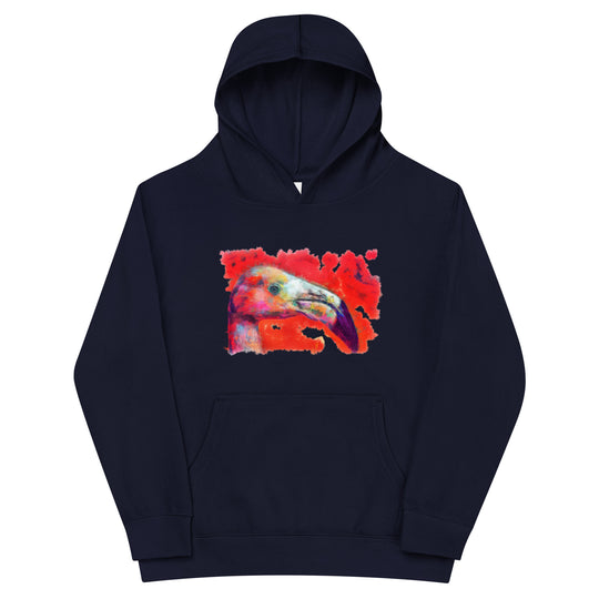 Kids fleece hoodie - Flamingo