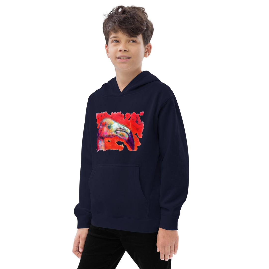 Kids fleece hoodie - Flamingo