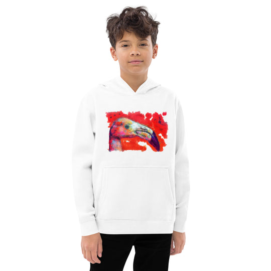 Kids fleece hoodie - Flamingo