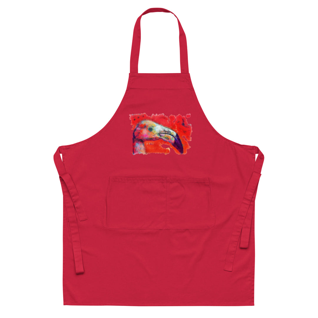 Organic cotton apron - Flamingo