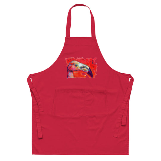 Organic cotton apron - Flamingo