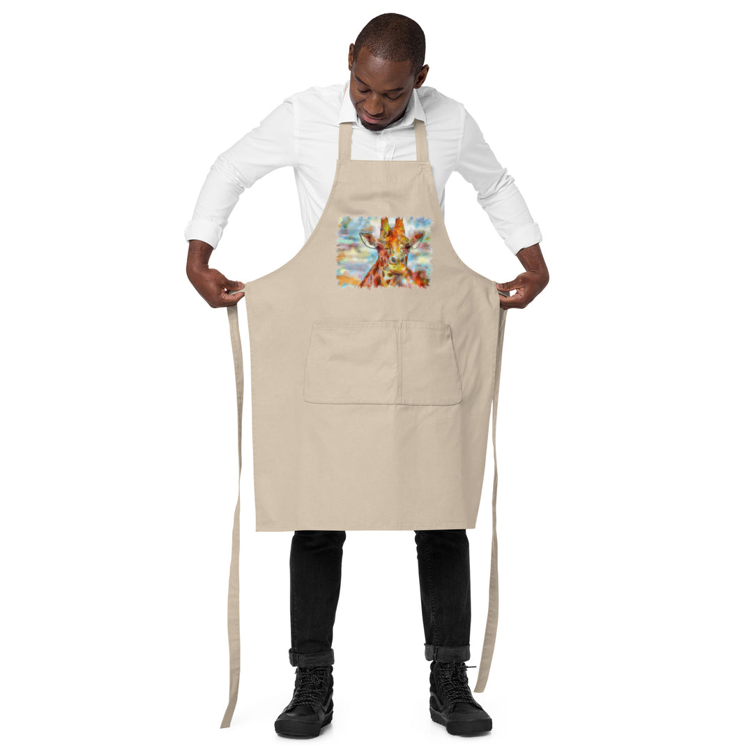 Organic cotton apron - Giraffe