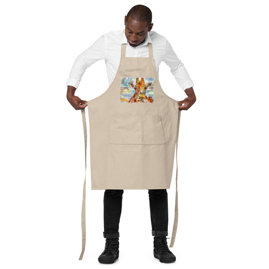 Organic cotton apron - Giraffe