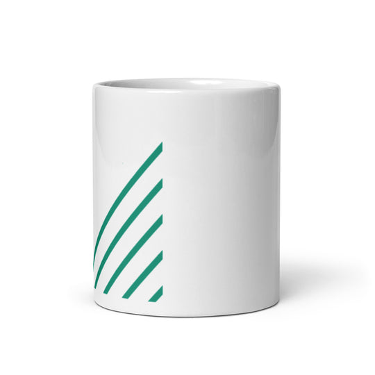 White glossy mug