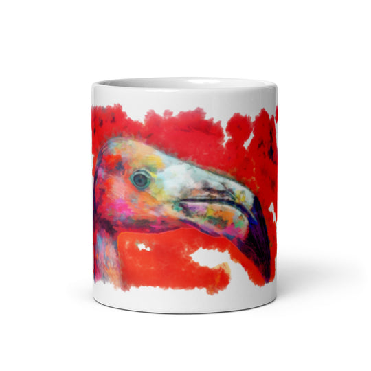 White glossy mug - Flamingo