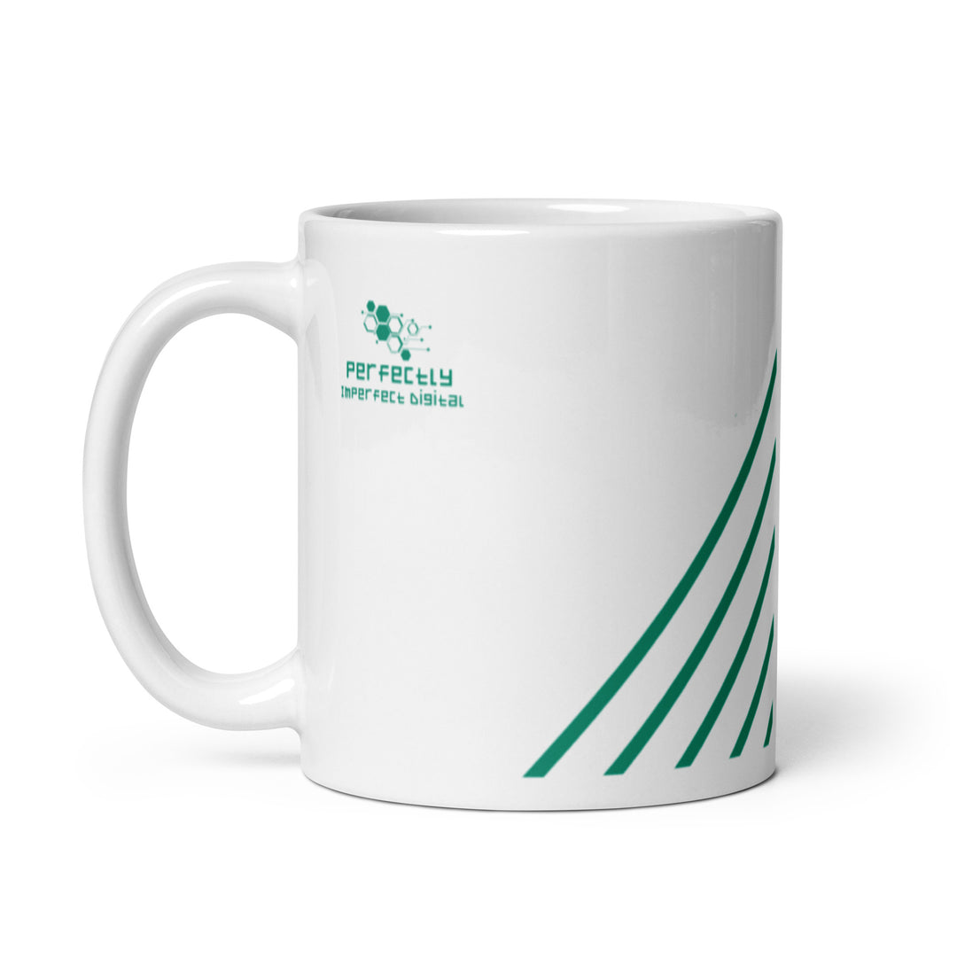 White glossy mug