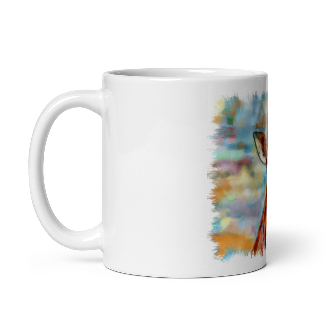 White glossy mug - Giraffe