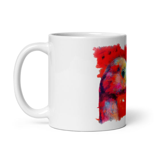White glossy mug - Flamingo