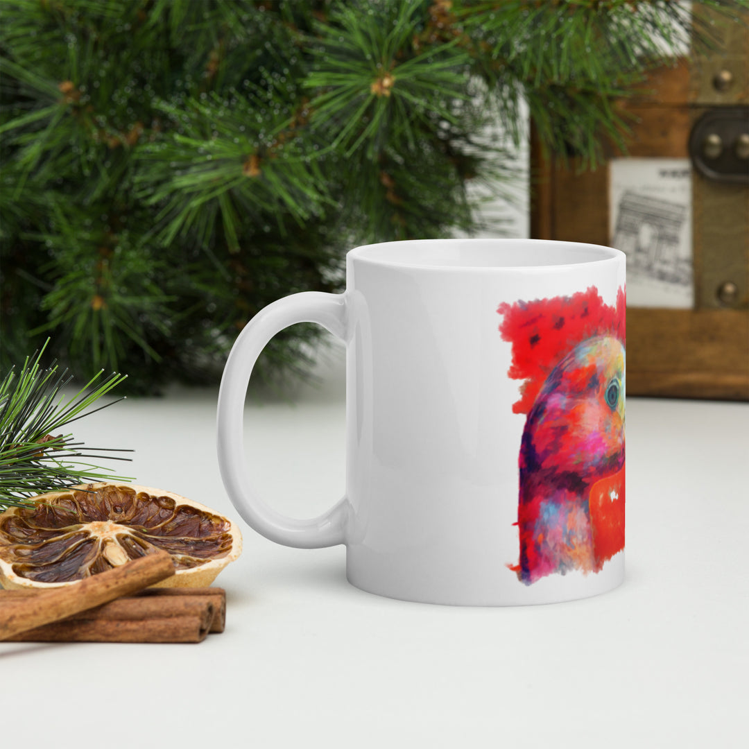 White glossy mug - Flamingo