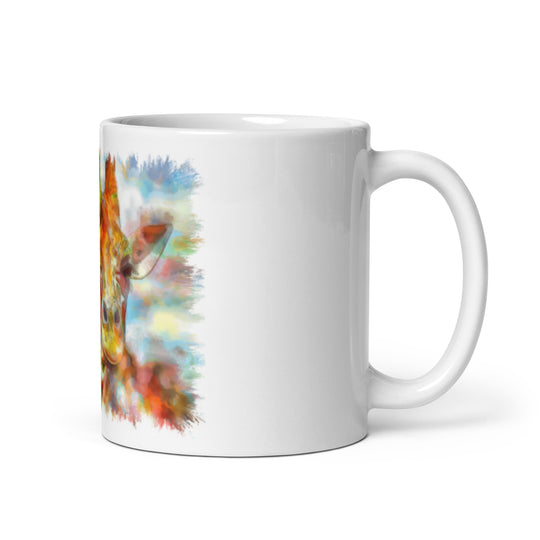 White glossy mug - Giraffe
