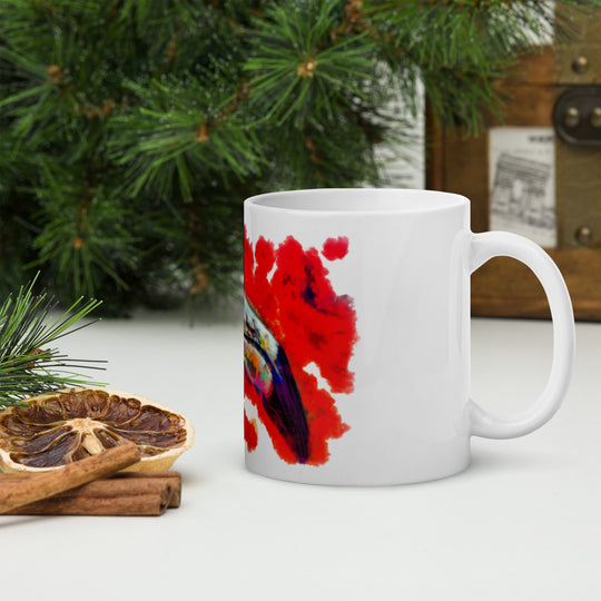 White glossy mug - Flamingo