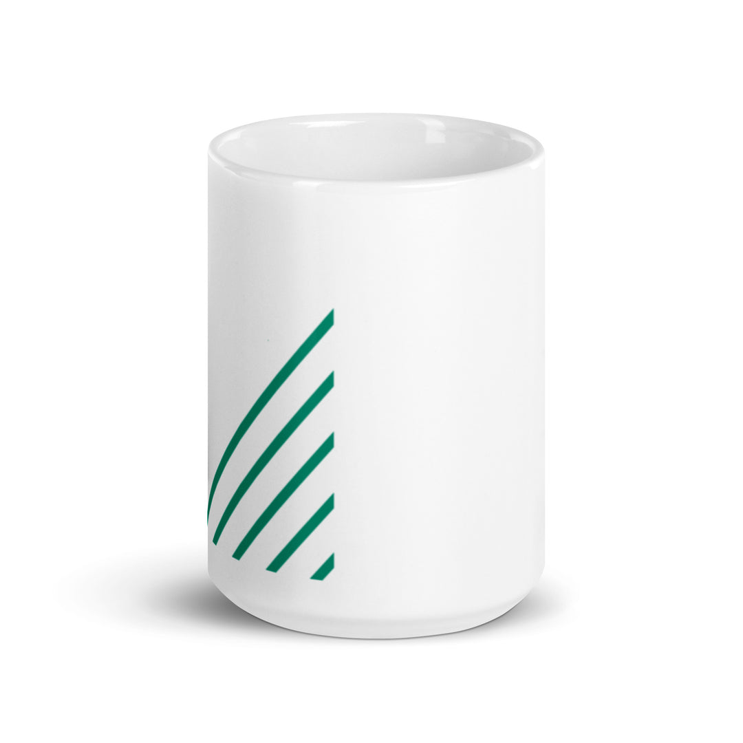 White glossy mug