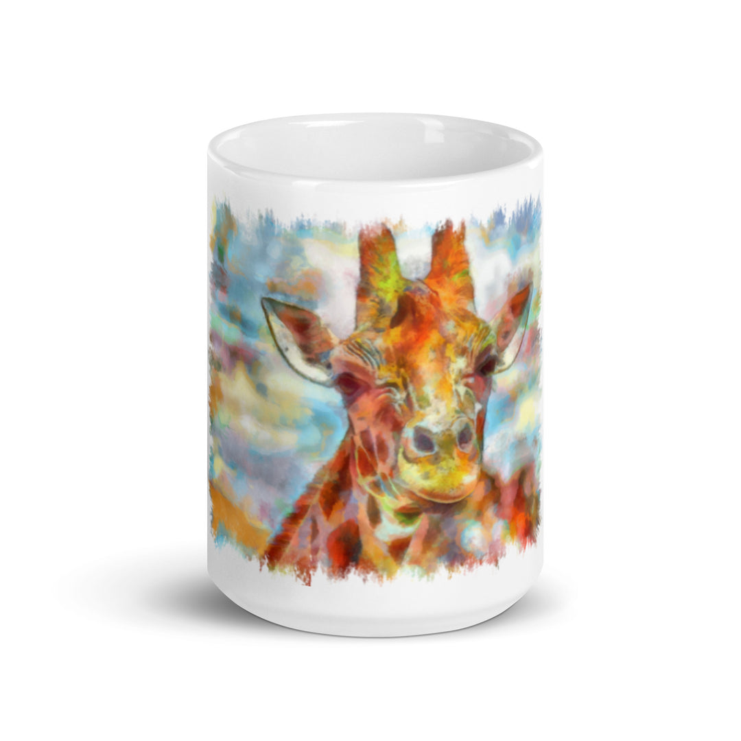 White glossy mug - Giraffe