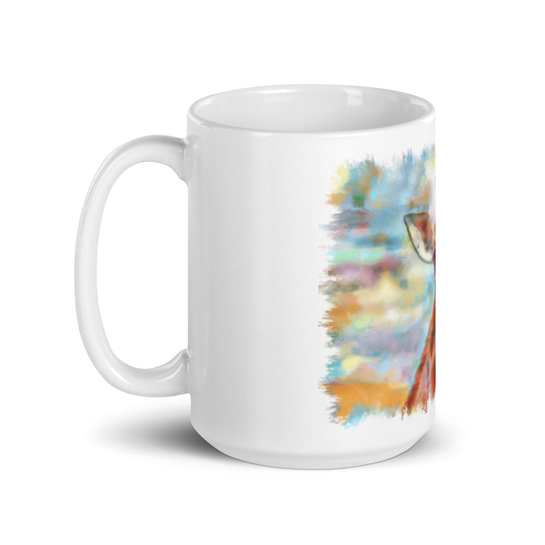 White glossy mug - Giraffe
