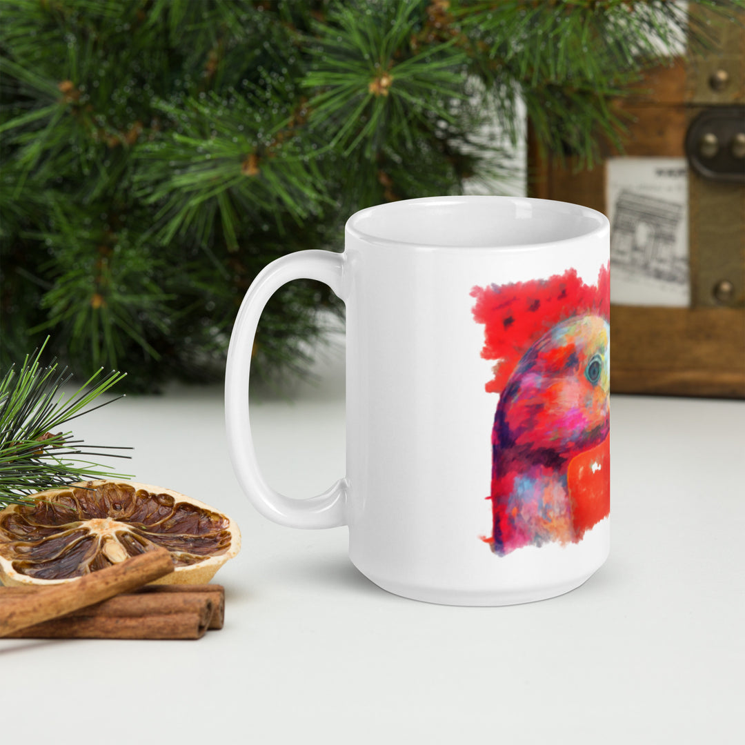 White glossy mug - Flamingo