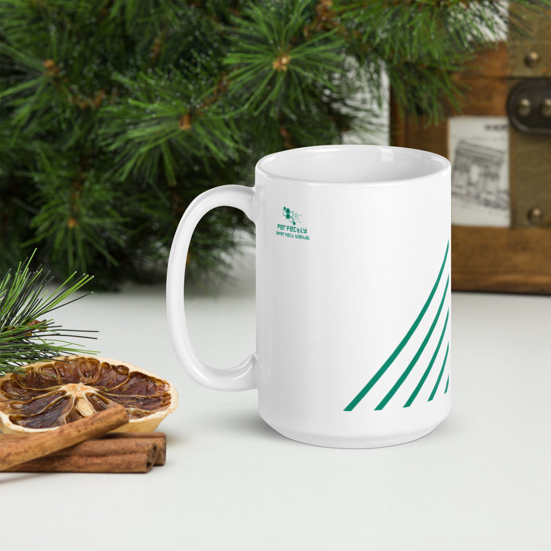 White glossy mug