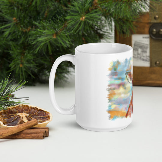 White glossy mug - Giraffe