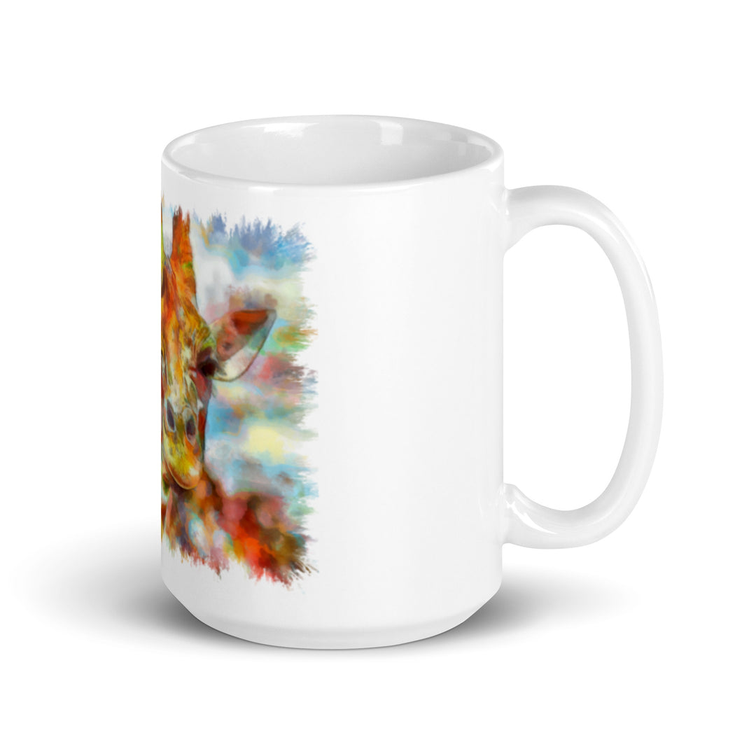 White glossy mug - Giraffe