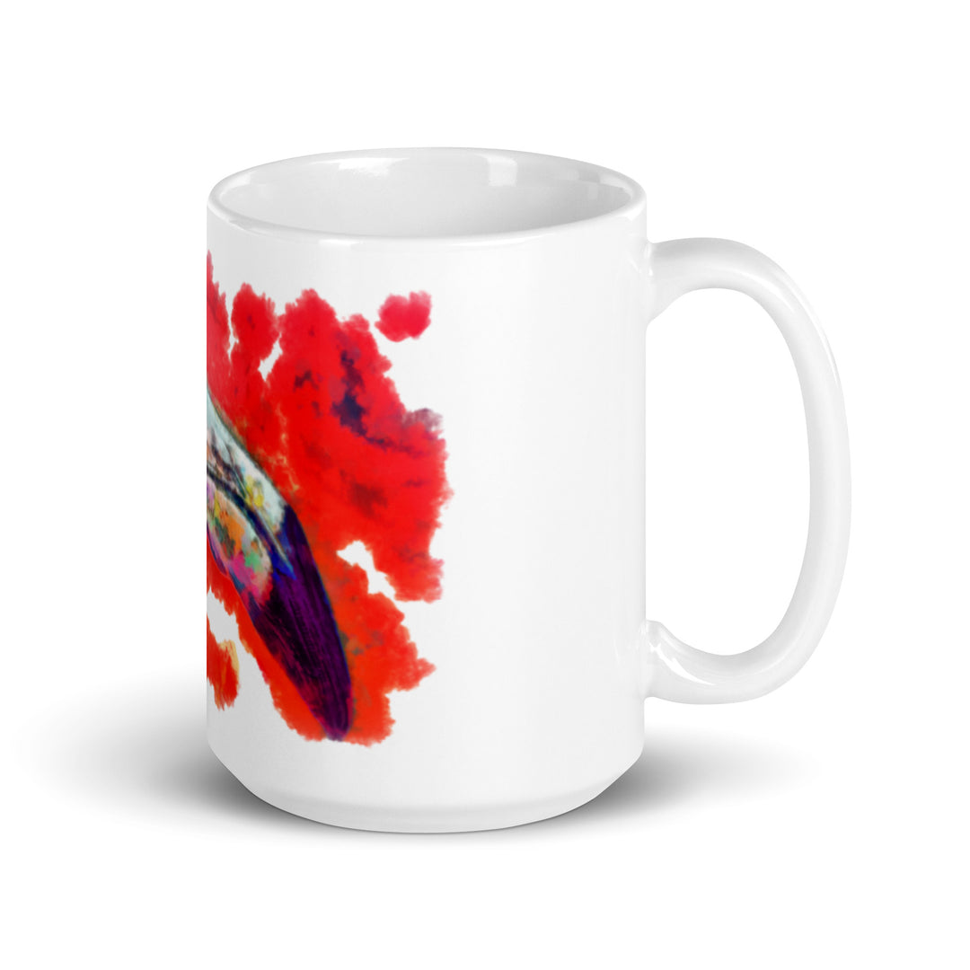 White glossy mug - Flamingo